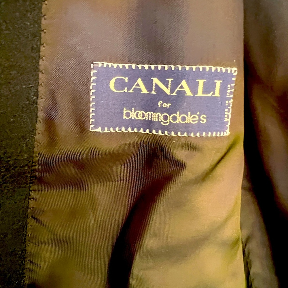 Canali Black Cashmere Overcoat